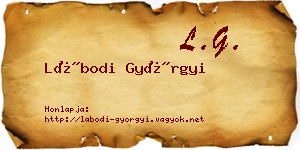 Lábodi Györgyi névjegykártya